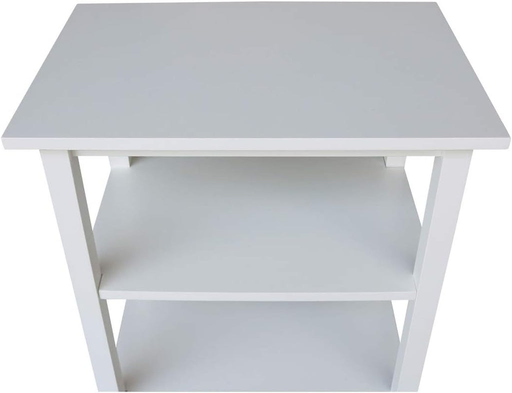 White Microwave Cart A7476
