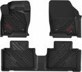 Black TPE All Weather Custom Fit Floor Mats for Ford Ranger Supercrew Cab 1st & 2nd Row Full Set Z645