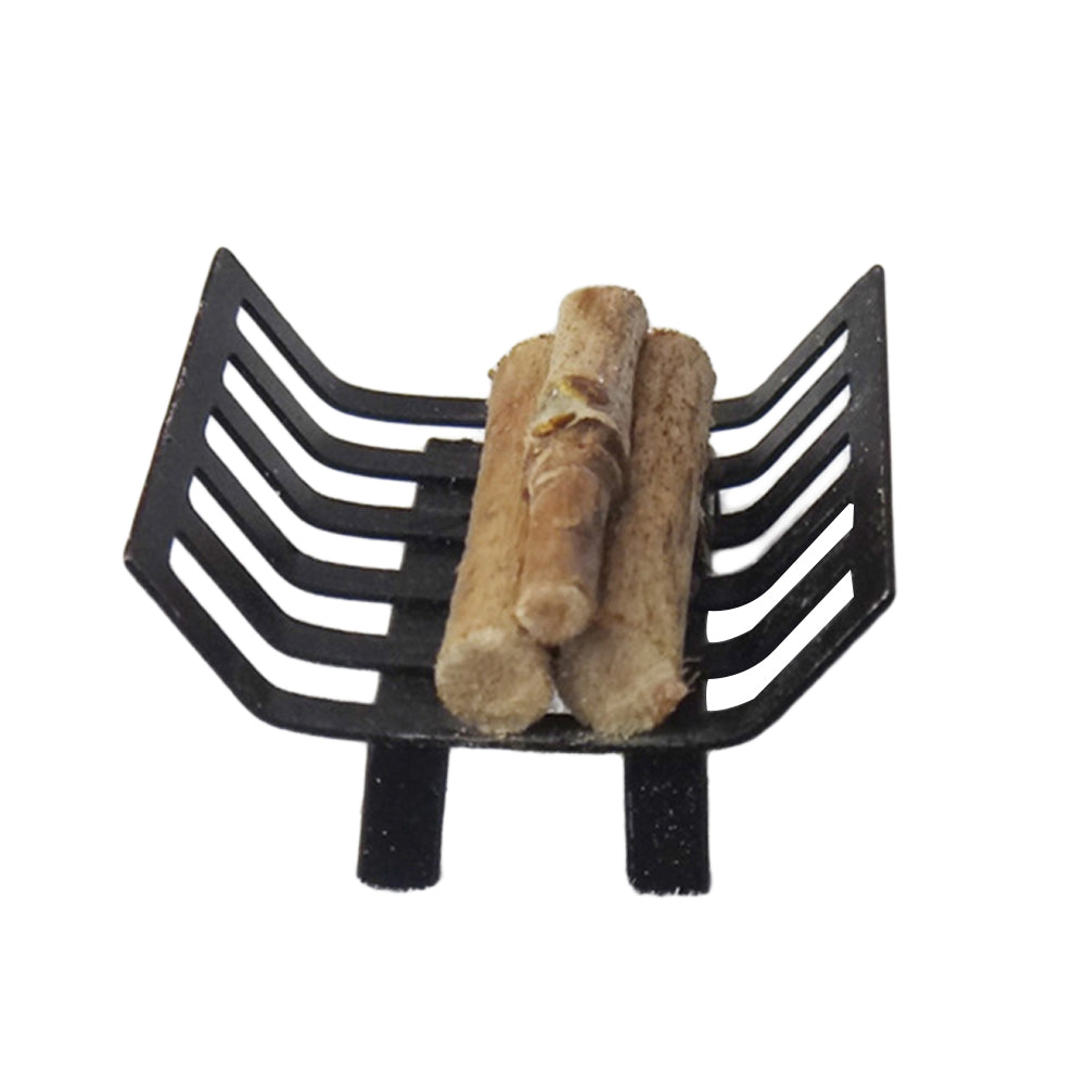 1/12 Metal Rack with Firewood Doll House Furniture Y311358