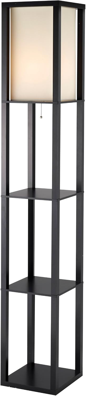 Black PVC Veneer Floor Lamp T1816