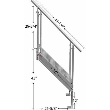 Aluminum Dock Stairs 4-Step A823
