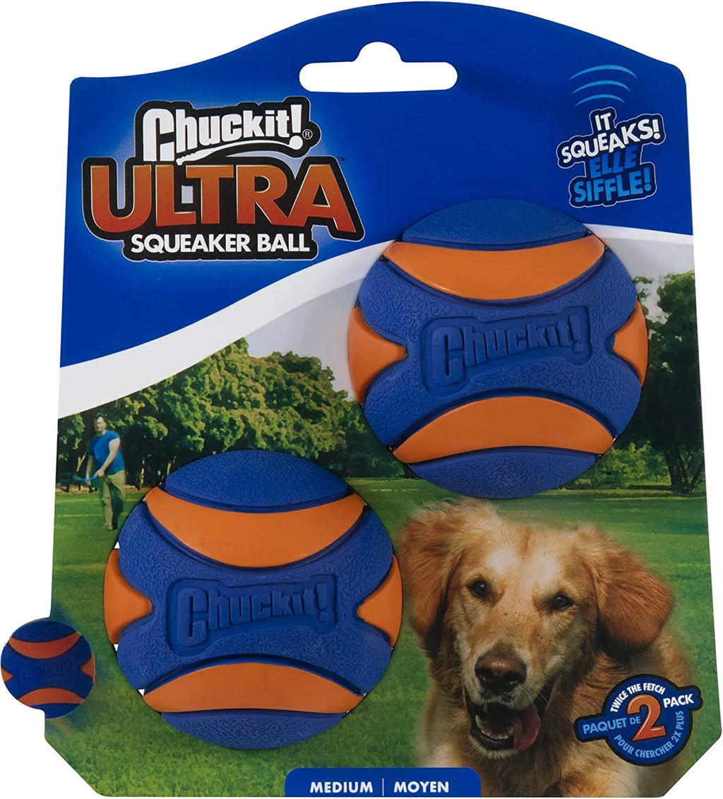 Squeaker Ball Dog Toy, Medium 2.5 Inch 2 Pack R74166
