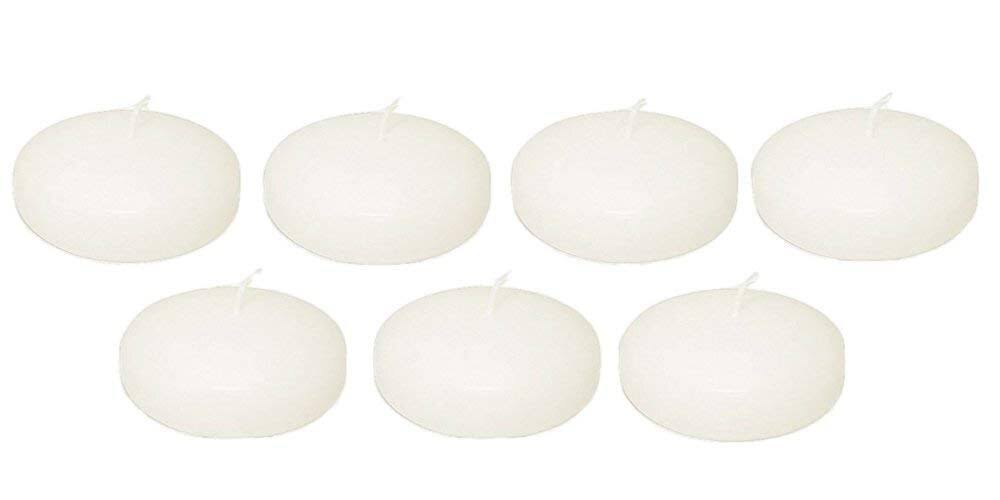 3 inch Large Pale Ivory Floating Candles - Case of 36 J12515