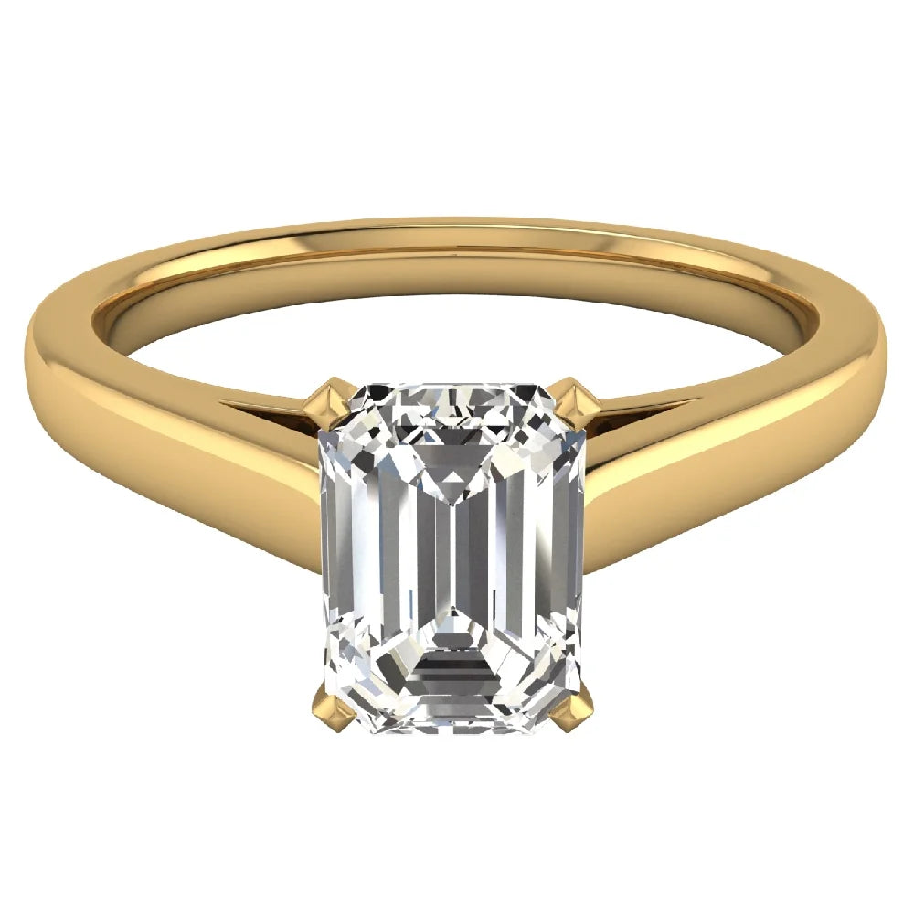 Emerald Solitaire 4-Prong 0.75 Carat 14K Gold Engagement Ring N573098