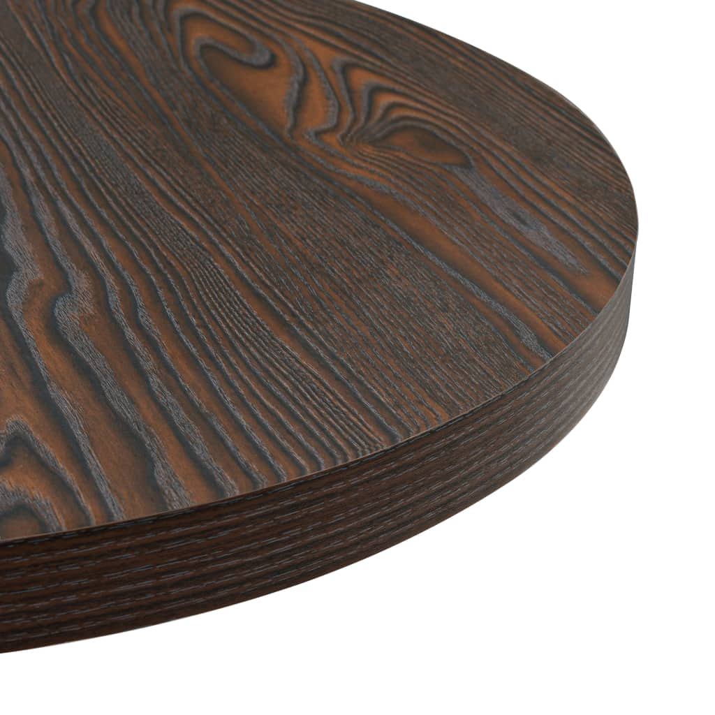 Oak Color MDF and Steel Bistro Table L30643