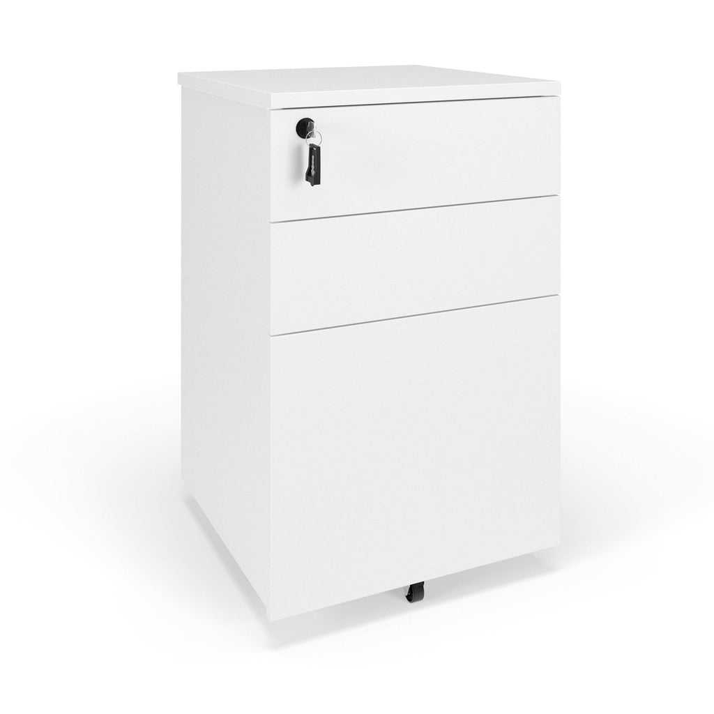 Walnut Mobile Wooden Pedestal Filing Cabinet N3664