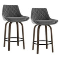 Gray Swivel Counter Stool Q147692