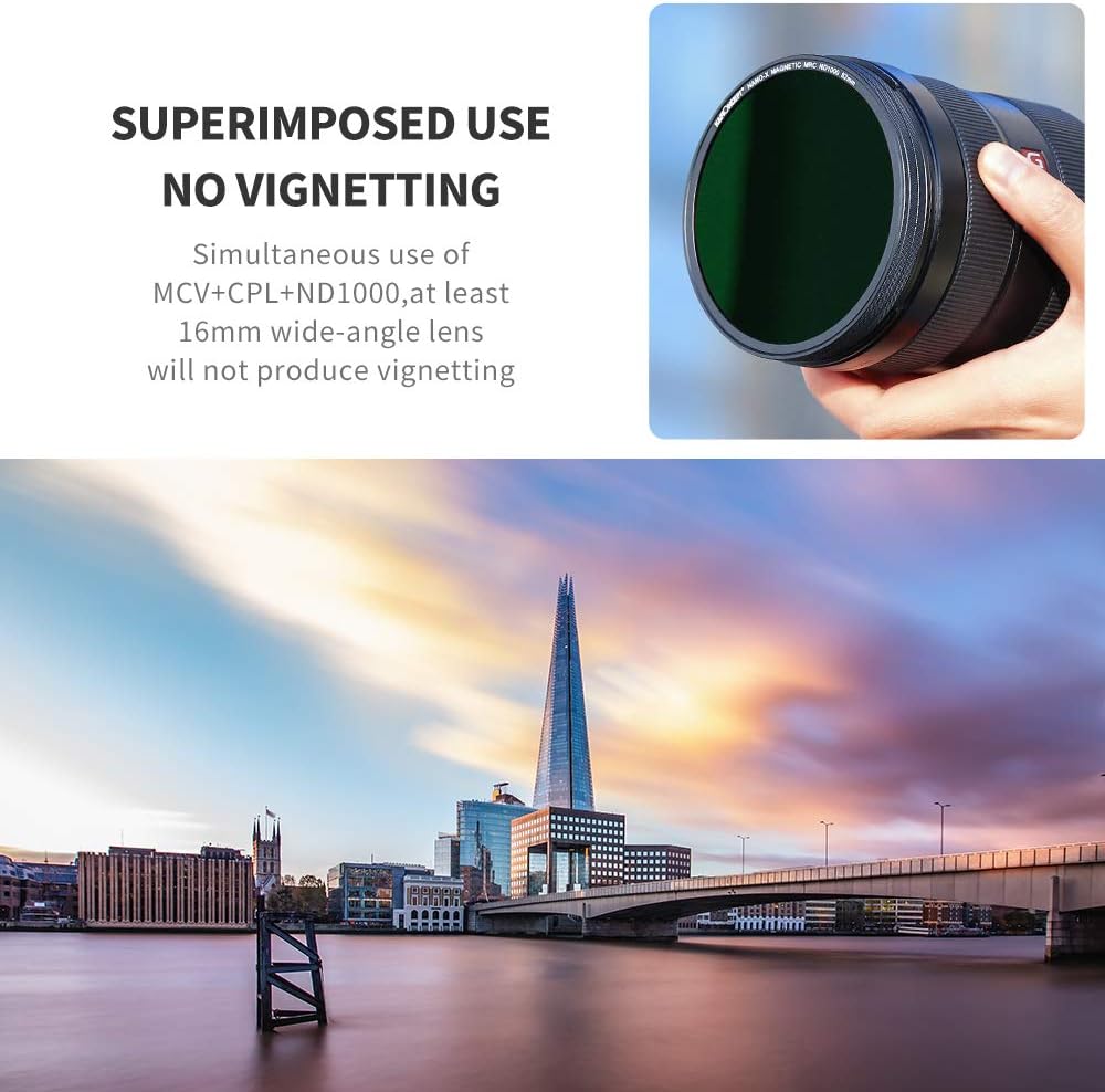 82mm Magnetic Lens Filter Kit with MCUV CPL ND1000 Adapter Ring A395