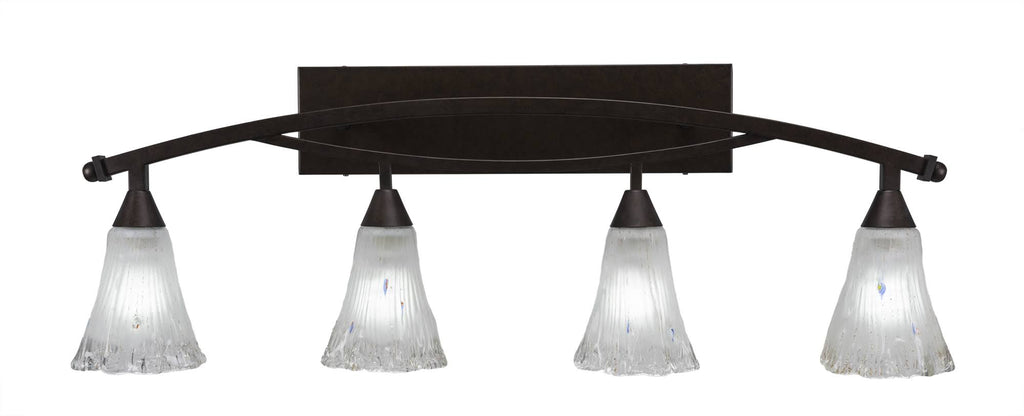 Four Light Bath Bar Bronze Finish with Frosted Crystal Glass N875529