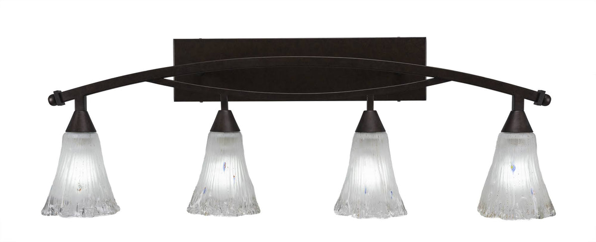 Four Light Bath Bar Bronze Finish with Frosted Crystal Glass N875529
