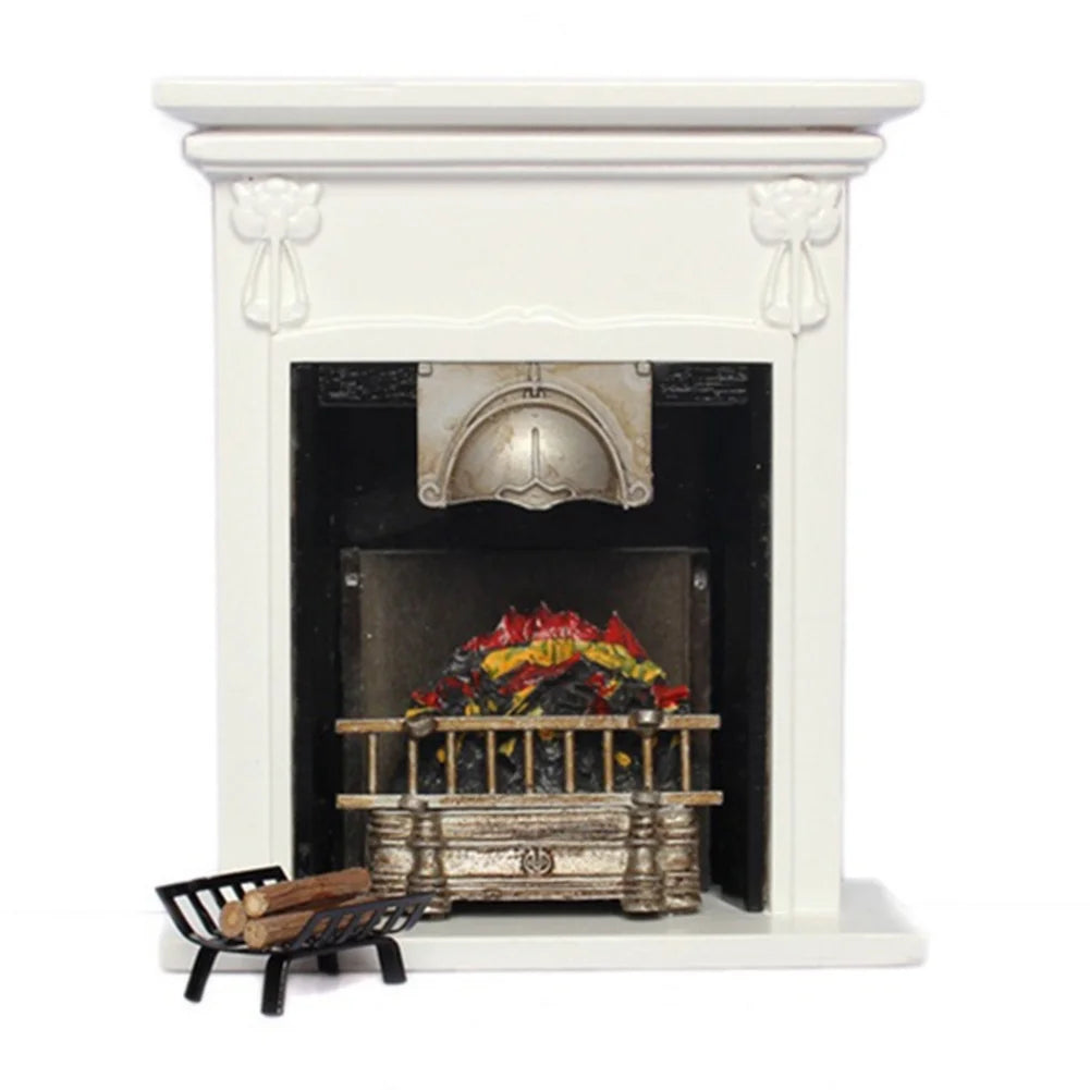 1/12 Metal Rack with Firewood Doll House Furniture Y311358