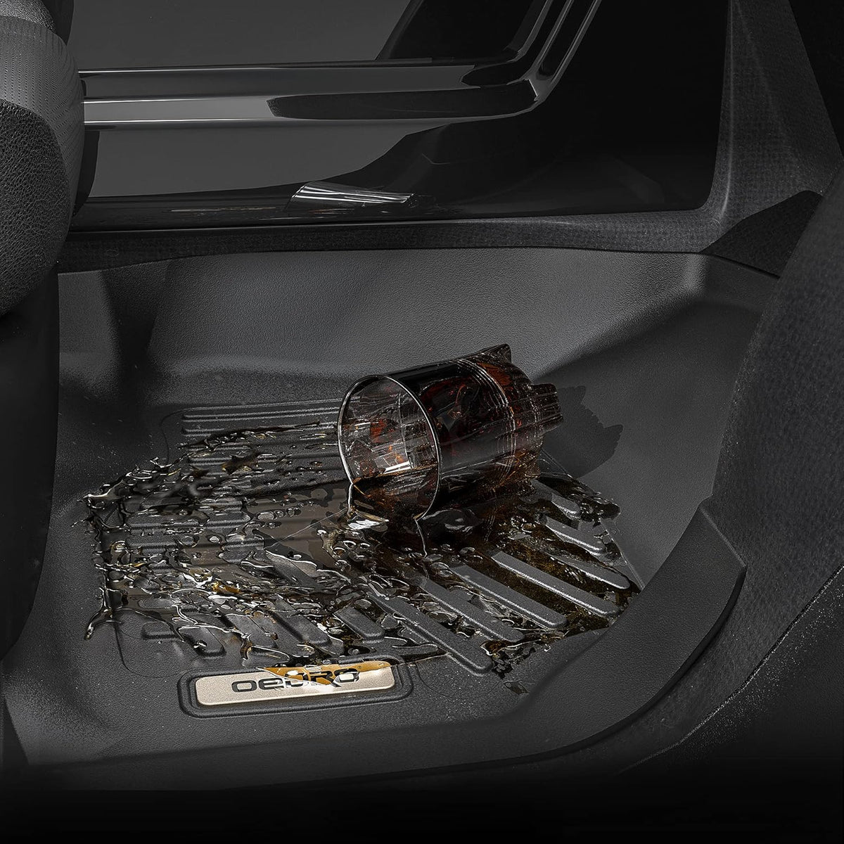 Black TPE Floor Mats Full Set Liners V281