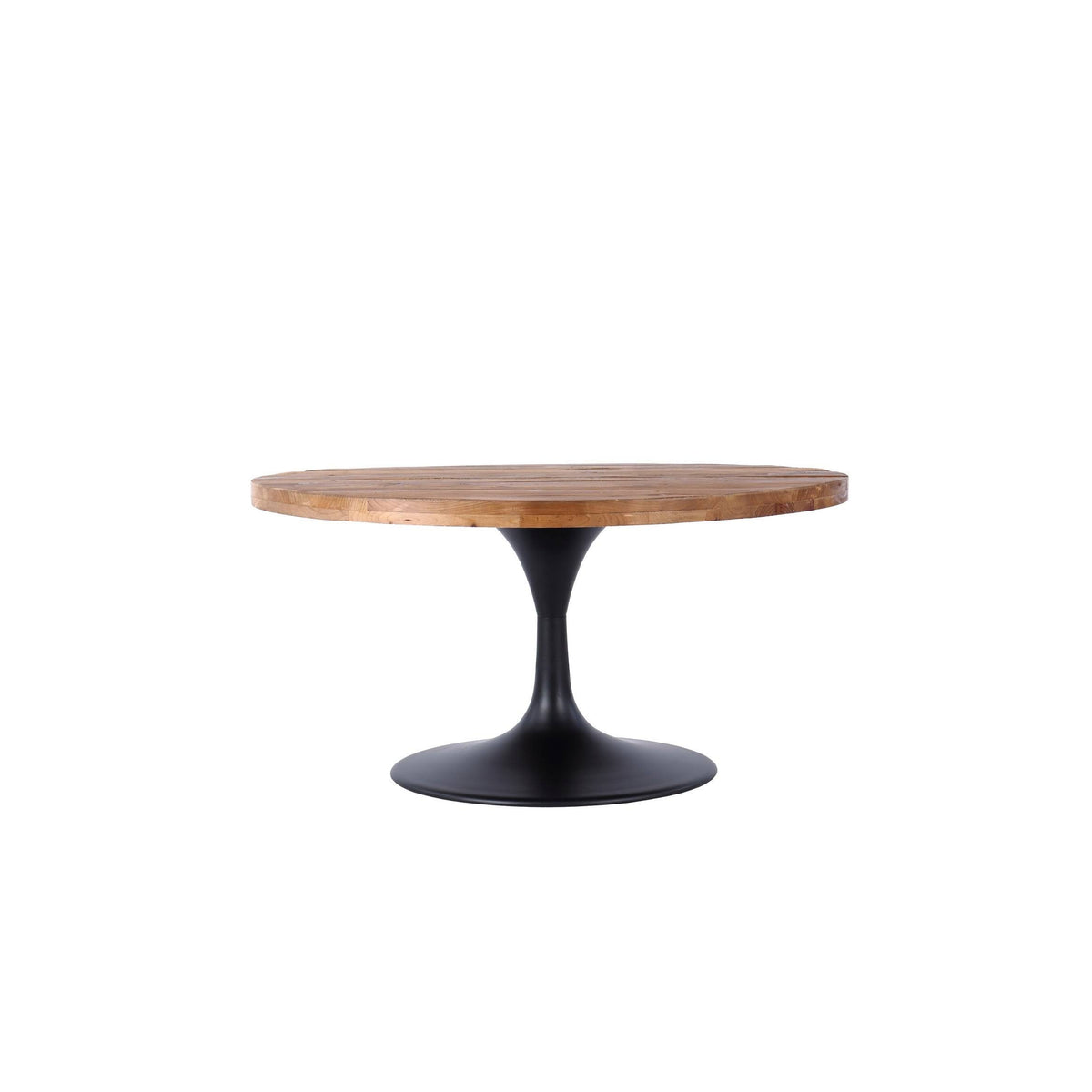 Natural Reclaimed Wood and Metal Pedestal Coffee Table L22713