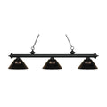 Matte Black 3 Light Billiard Light T4042