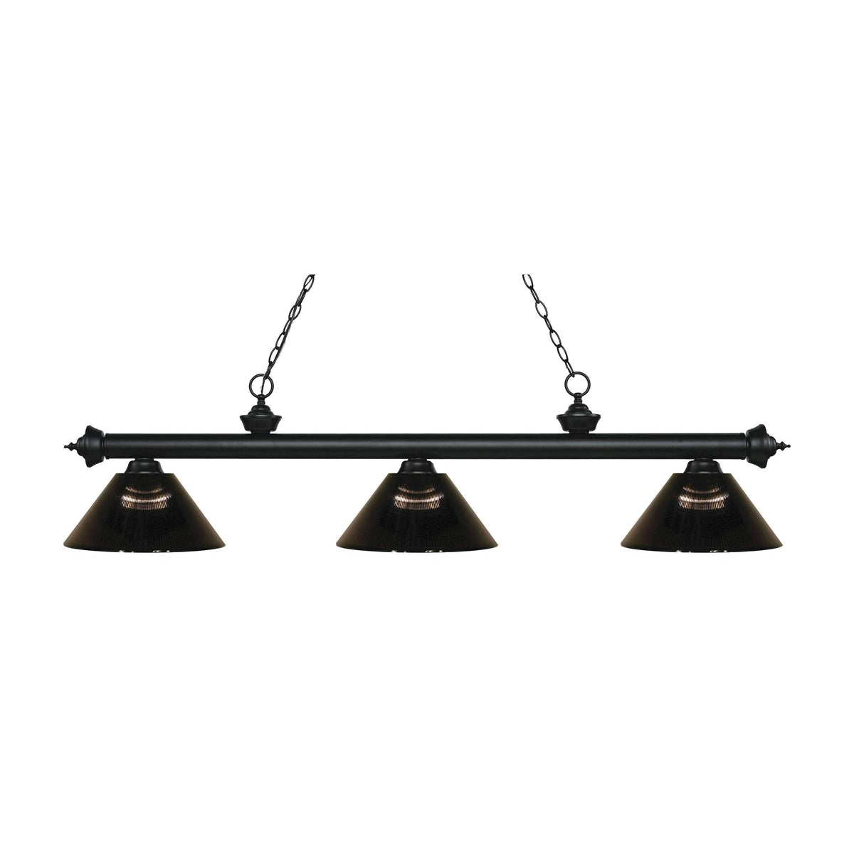 Matte Black 3 Light Billiard Light T4042
