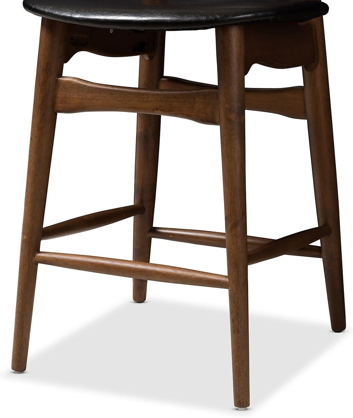 Black Faux Leather Counter Stool Set Qty 2 Y295182