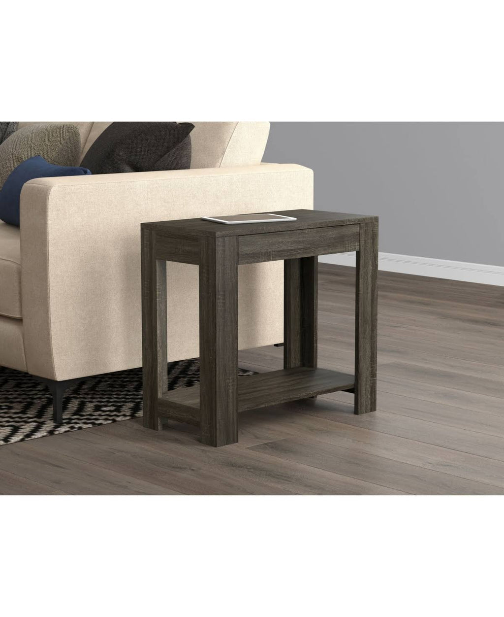 White Accent Table with Drawer Y11689