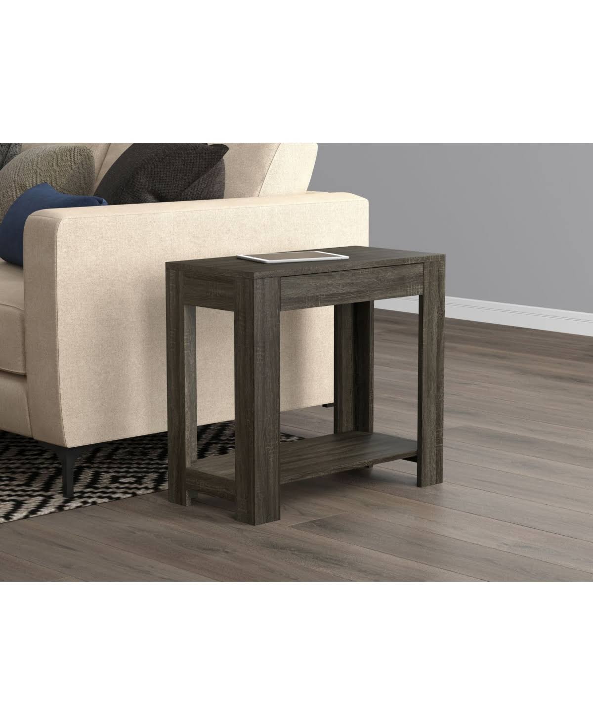 White Accent Table with Drawer Y11689