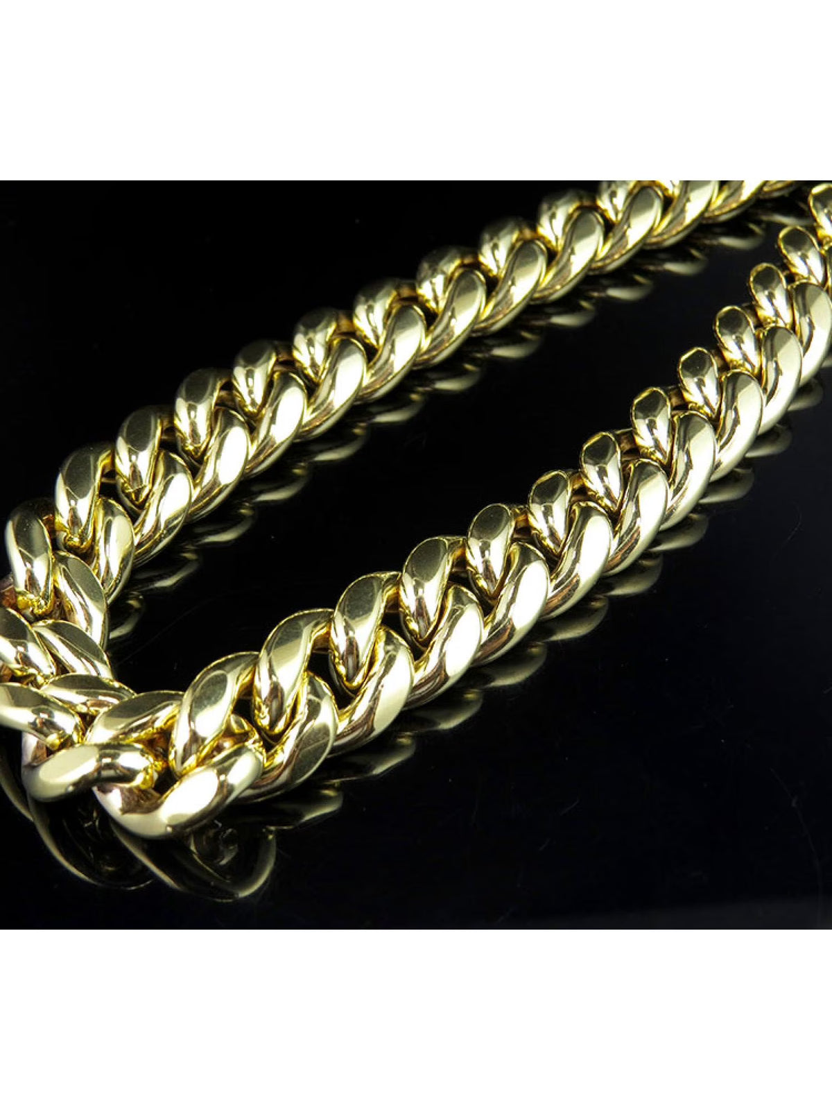 10K Yellow Gold Miami Cuban Link Chain with Box Clasp O803