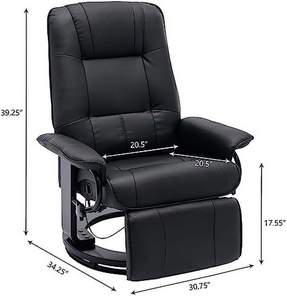 Grey PU Leather Recliner Chair with Footrest T74098