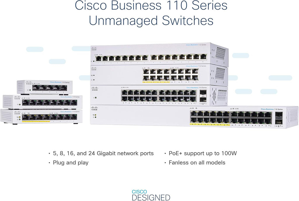 8 Port GE Unmanaged Switch, Pack of 2 D324