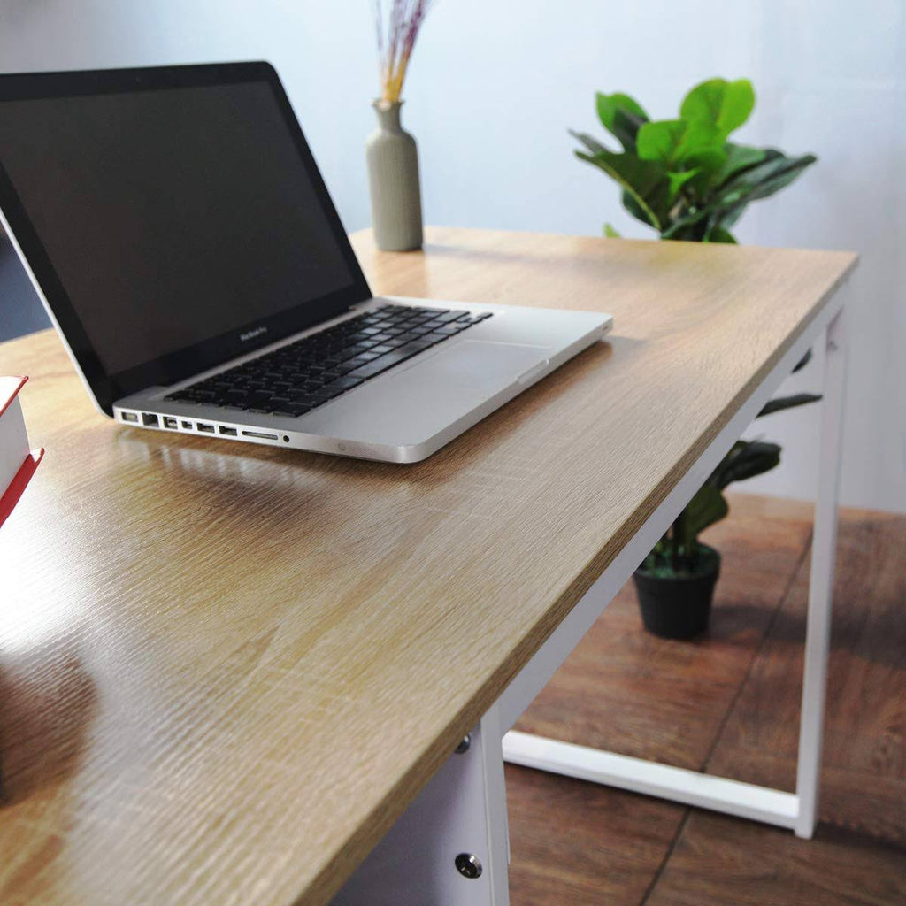 Wood Computer Desk with 5 Side Shelves W86811